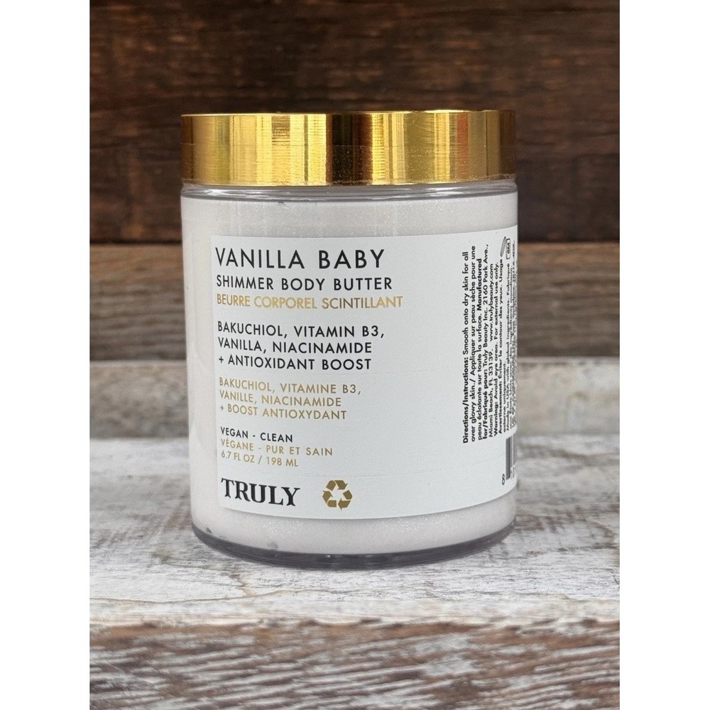 Truly Vanilla Baby‎ Shimmer Body Butter 6.7 oz – Hydrating Glow | MSRP = $36